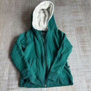 Kickee Pants Teal Green Sherpa-Lined Zip Hoodie